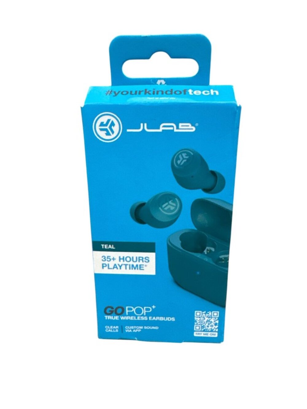 JLab Go Pop+ True Wireless Earbuds 35+ Hours Playtime Teal Sweat and Splashproof